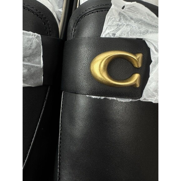 Coach Men’s Sculpted C Signature Leather Black Loafer Shoes Sz: 9 D main image 14